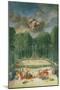 The Groves of Versailles. View of the Theatre of Water with Nymphs Waiting to Receive Psyche-Jean the Younger Cotelle-Mounted Giclee Print