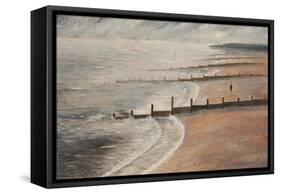 The Groynes, 2015 (Oil on Panel)-Chris Ross Williamson-Framed Stretched Canvas