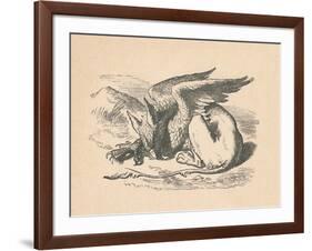 'The Gryphon asleep in the sun', 1889-John Tenniel-Framed Premium Giclee Print