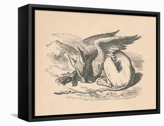'The Gryphon asleep in the sun', 1889-John Tenniel-Framed Stretched Canvas