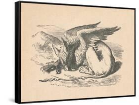 'The Gryphon asleep in the sun', 1889-John Tenniel-Framed Stretched Canvas