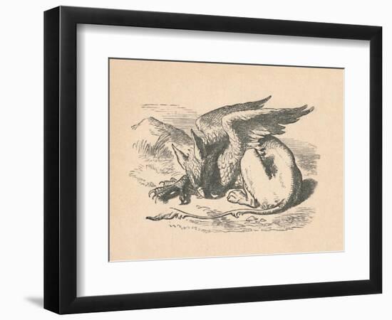'The Gryphon asleep in the sun', 1889-John Tenniel-Framed Giclee Print