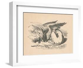 'The Gryphon asleep in the sun', 1889-John Tenniel-Framed Giclee Print