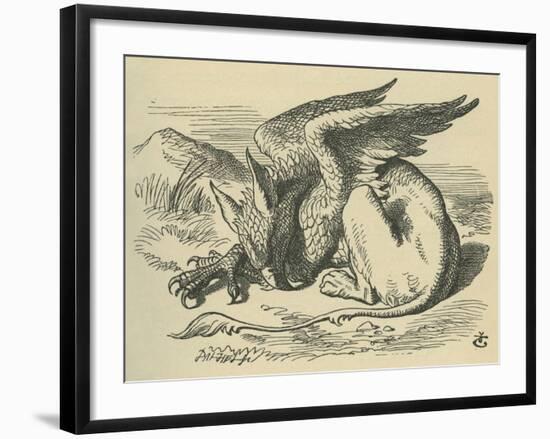 The Gryphon, Lewis Carroll-John Tenniel-Framed Giclee Print