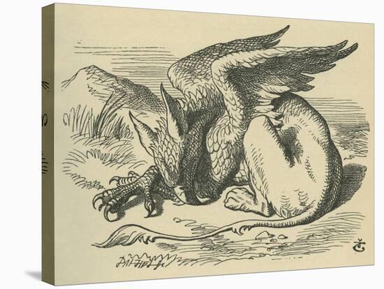 The Gryphon, Lewis Carroll-John Tenniel-Stretched Canvas