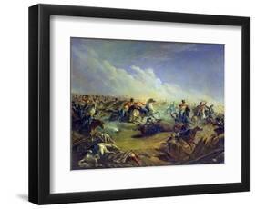 The Guard Hussars Attacking Near Warsaw on August 26Th, 1831, 1837-Mikhail Yuryevich Lermontov-Framed Giclee Print