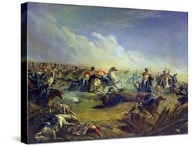 The Guard Hussars Attacking Near Warsaw on August 26Th, 1831, 1837-Mikhail Yuryevich Lermontov-Stretched Canvas