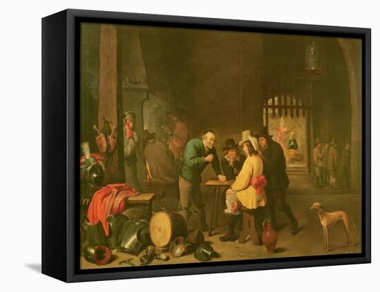 The Guard Room (Oil on Canvas)-David The Elder Teniers-Framed Stretched Canvas