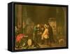 The Guard Room (Oil on Canvas)-David The Elder Teniers-Framed Stretched Canvas