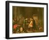 The Guard Room (Oil on Canvas)-David The Elder Teniers-Framed Giclee Print