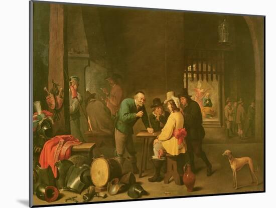 The Guard Room (Oil on Canvas)-David The Elder Teniers-Mounted Giclee Print