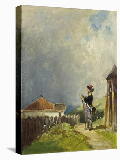 The Guard-Carl Spitzweg-Stretched Canvas