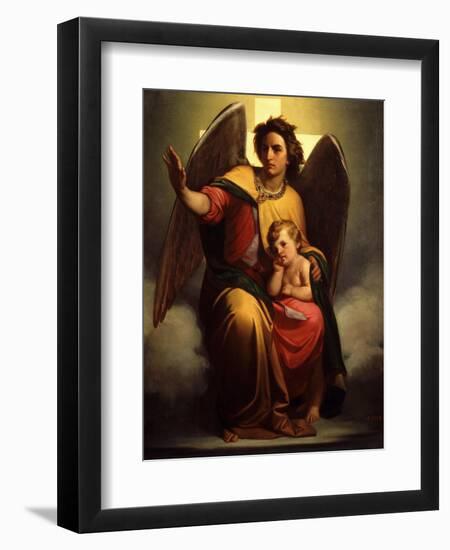 The Guardian Angel, 1854-Antonio Zona-Framed Premium Giclee Print