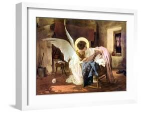 The Guardian Angel, 1926-Louis Tessier-Framed Giclee Print