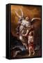 The Guardian Angel (After Pietro Da Corton)-Ciro Ferri-Framed Stretched Canvas