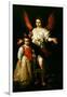 The Guardian Angel, C.1630 (Oil on Canvas)-Bernardo Strozzi-Framed Giclee Print