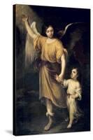 The Guardian Angel-Bartolome Esteban Murillo-Stretched Canvas