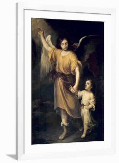 The Guardian Angel-Bartolome Esteban Murillo-Framed Premium Giclee Print