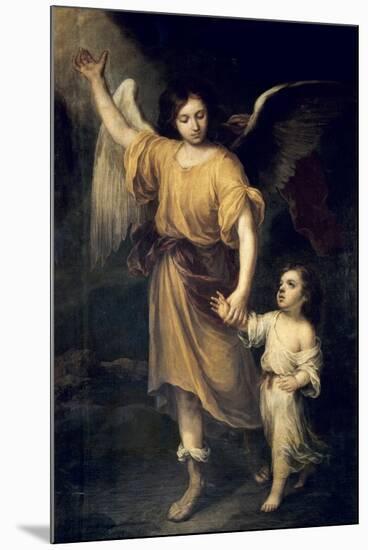 The Guardian Angel-Bartolome Esteban Murillo-Mounted Premium Giclee Print