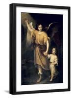 The Guardian Angel-Bartolome Esteban Murillo-Framed Art Print