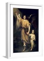 The Guardian Angel-Bartolome Esteban Murillo-Framed Art Print