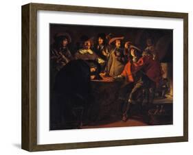 The Guardroom, 1643-Louis Le Nain-Framed Giclee Print