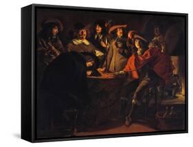 The Guardroom, 1643-Louis Le Nain-Framed Stretched Canvas