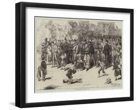 The Guards' Band in St James's Park-Frederick Barnard-Framed Giclee Print