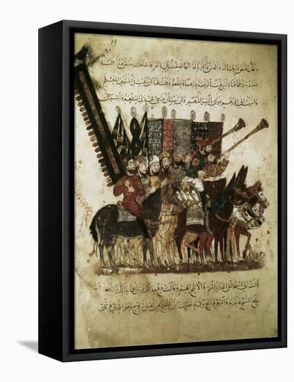 The Guards of the Caliph, Assemblies of Al-Hariri-Yahya ibn Mahmud Al-Wasiti-Framed Stretched Canvas