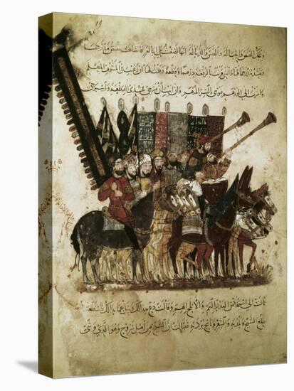 The Guards of the Caliph, Assemblies of Al-Hariri-Yahya ibn Mahmud Al-Wasiti-Stretched Canvas