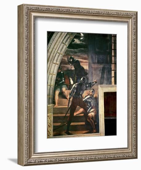 The Guards Outside the Prison, from 'The Liberation of St Peter' in the Stanza D'Eliodoro, 1512-14-Raphael-Framed Giclee Print