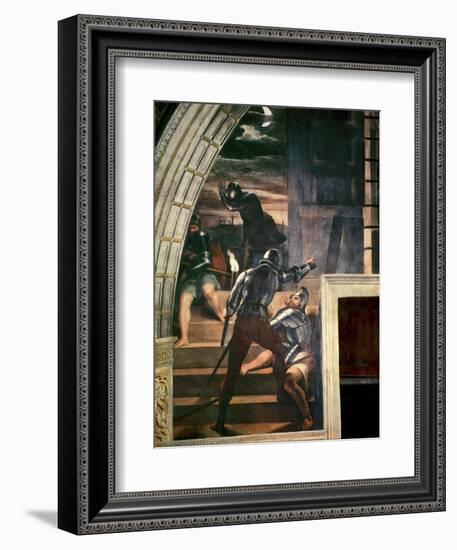 The Guards Outside the Prison, from 'The Liberation of St Peter' in the Stanza D'Eliodoro, 1512-14-Raphael-Framed Giclee Print