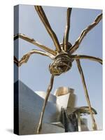 The Guggenheim, Designed by Architect Frank Gehry, and Giant Spider Sculpture by Louise Bourgeois-Christian Kober-Stretched Canvas