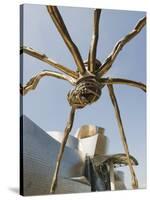 The Guggenheim, Designed by Architect Frank Gehry, and Giant Spider Sculpture by Louise Bourgeois-Christian Kober-Stretched Canvas