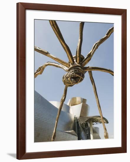 The Guggenheim, Designed by Architect Frank Gehry, and Giant Spider Sculpture by Louise Bourgeois-Christian Kober-Framed Photographic Print