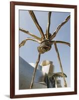 The Guggenheim, Designed by Architect Frank Gehry, and Giant Spider Sculpture by Louise Bourgeois-Christian Kober-Framed Photographic Print