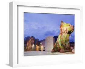 The Guggenheim, Designed by Architect Frank Gehry, and Puppy, the Sculpture by Jeff Koons-Christian Kober-Framed Photographic Print