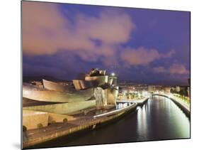 The Guggenheim, Designed by Canadian-American Architect Frank Gehry, on the Nervion River-Christian Kober-Mounted Photographic Print