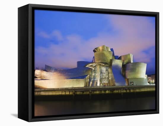 The Guggenheim, Designed by Canadian-American Architect Frank Gehry, on the Nervion River-Christian Kober-Framed Stretched Canvas