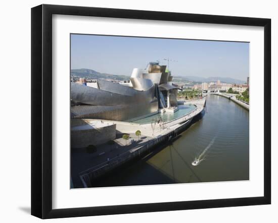 The Guggenheim, Designed by Canadian-American Architect Frank Gehry, on the Nervion River-Christian Kober-Framed Photographic Print