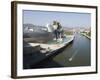 The Guggenheim, Designed by Canadian-American Architect Frank Gehry, on the Nervion River-Christian Kober-Framed Photographic Print