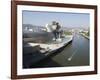 The Guggenheim, Designed by Canadian-American Architect Frank Gehry, on the Nervion River-Christian Kober-Framed Photographic Print