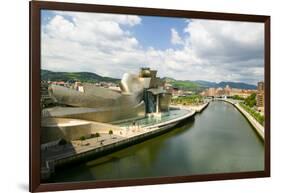 The Guggenheim Museum of Contemporary Art of Bilbao (Bilbo) on the river Ibaizabal, located on t...-null-Framed Photographic Print