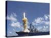 The Guided-missile Destroyer USS Fitzgerald Launches a Standard Missile-3-Stocktrek Images-Stretched Canvas