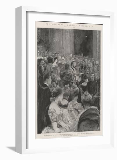 The Guildhall Banquet, 9 November-Henry Charles Seppings Wright-Framed Giclee Print