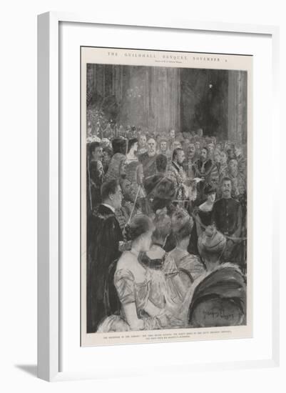 The Guildhall Banquet, 9 November-Henry Charles Seppings Wright-Framed Giclee Print