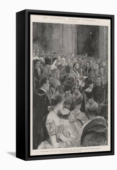 The Guildhall Banquet, 9 November-Henry Charles Seppings Wright-Framed Stretched Canvas