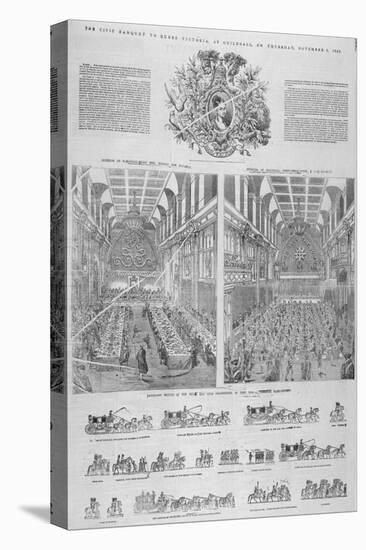 The Guildhall Civic Banquet for Queen Victoria Held on 9 November 1837-null-Stretched Canvas