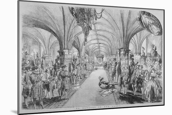 The Guildhall Crypt on the Occasion of a State Visit by Queen Victoria, City of London, 1851-John Abraham Mason-Mounted Giclee Print