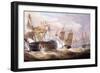 The Guillaume Tell being Engaged by the HMS Penelope and HMS Loin of Malta 1800-John Christian Schetky-Framed Giclee Print